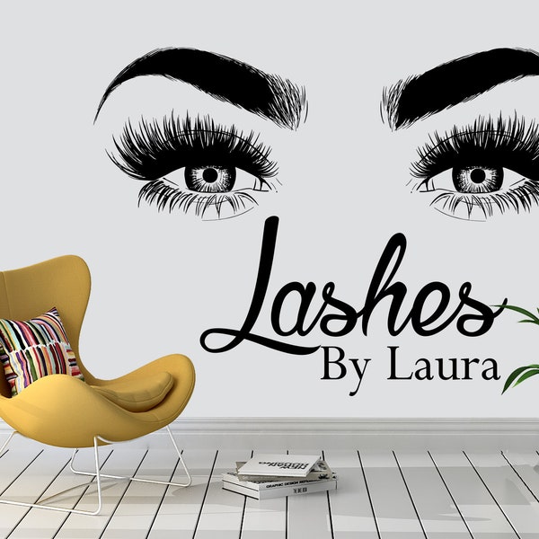Eyelash Wall Decal Etsy