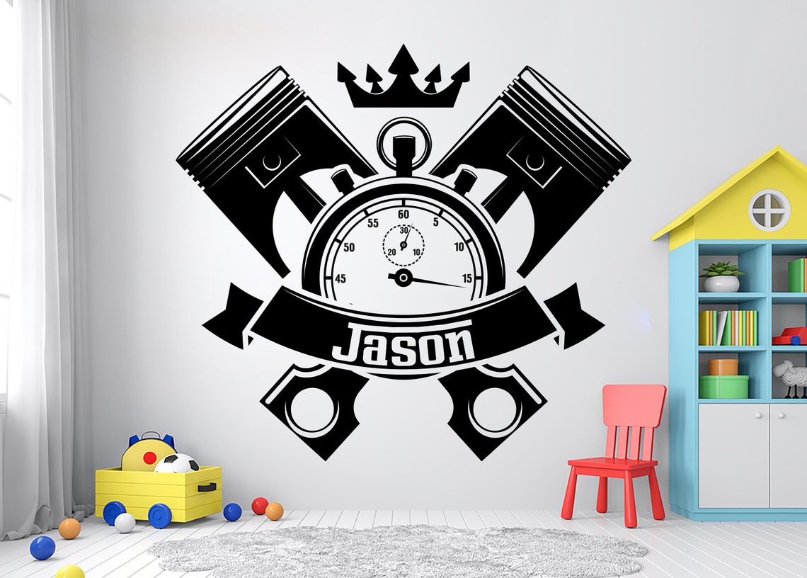 Custom Name Speedometer Wall Decal Racing Car Speedometer Etsy