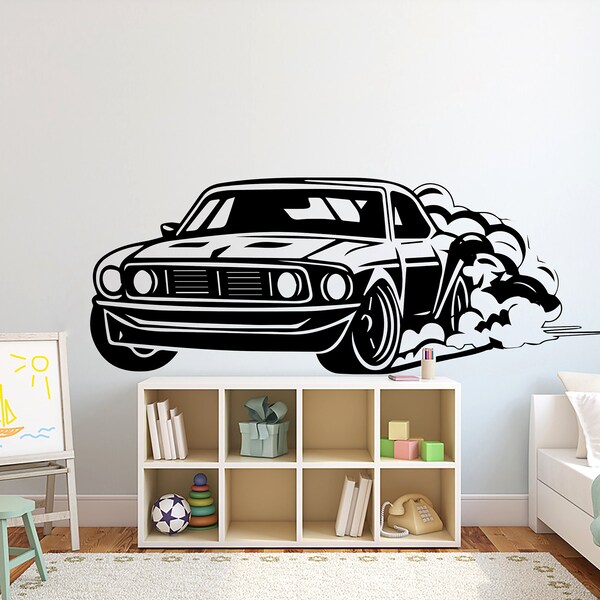 Classic Car Wall Decal Etsy