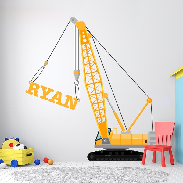 Crane Wall Decal Etsy