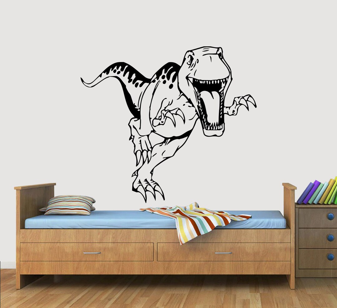 Dinosaur Wall Decor Custom T-rex Art Decal Dinosaur Dinosaur Room Gifts ...