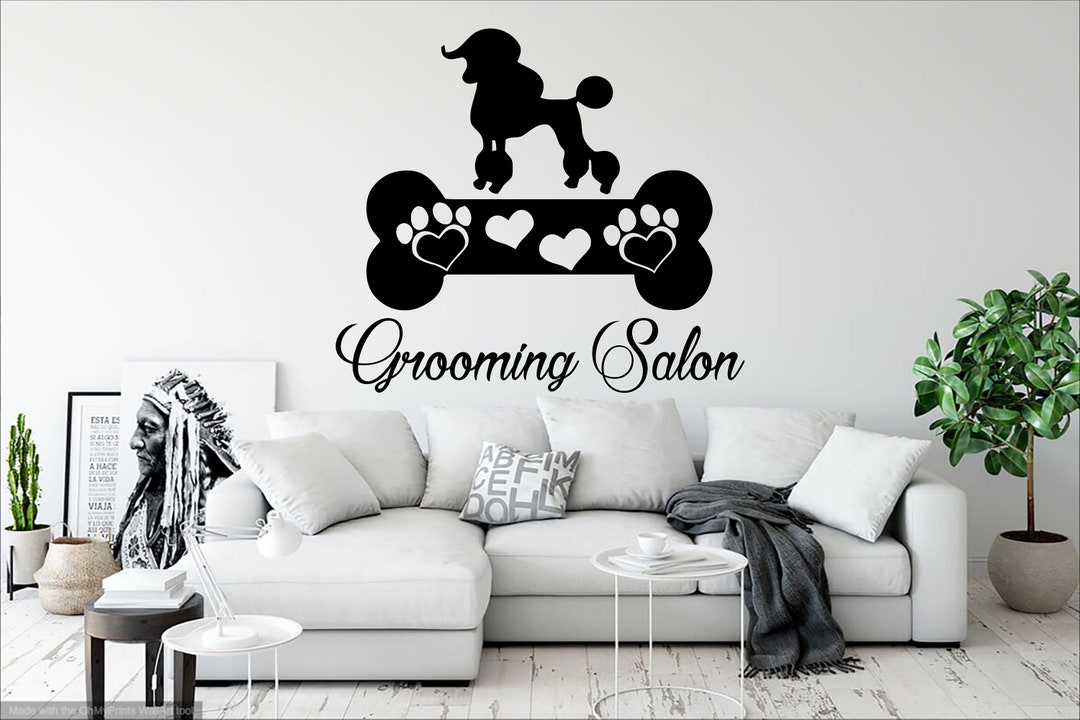 Pet Wall Decor, Dog Custom, Cat Decal, Pet Shop, Grooming Salon, Pet