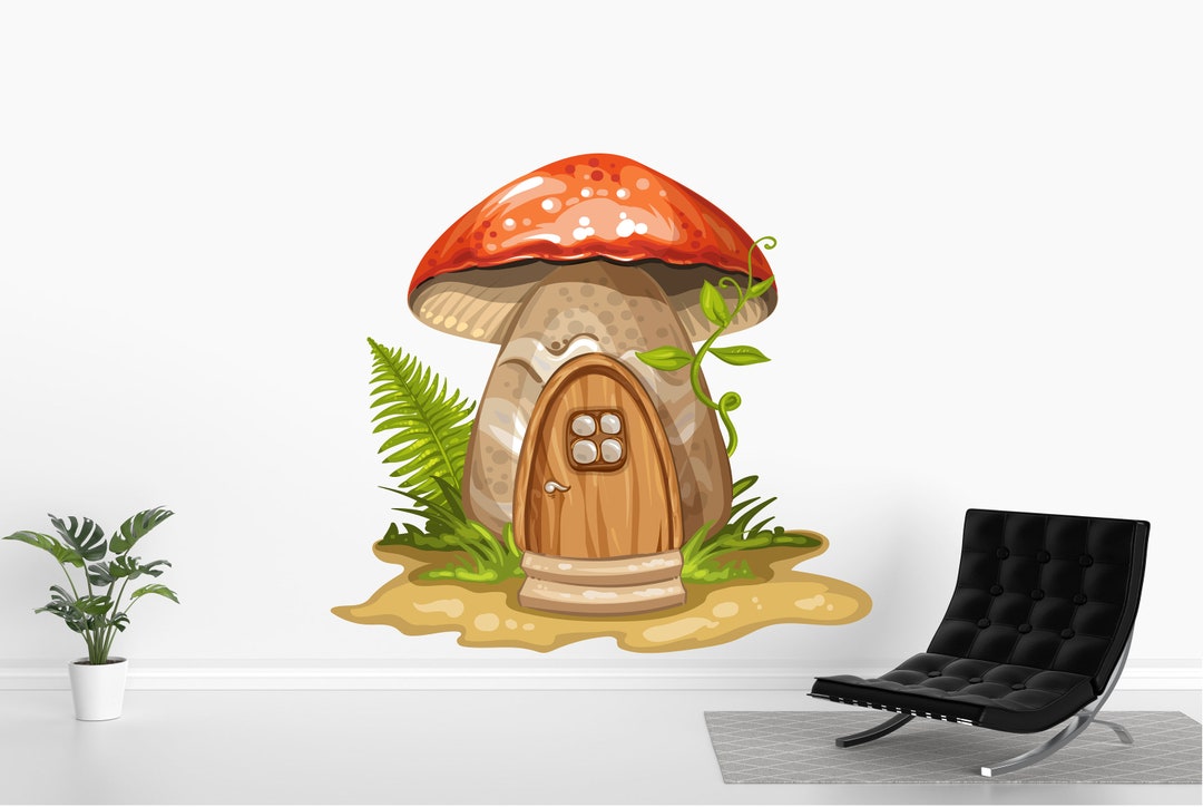 Mushroom Wall Decals, Mushroom Wall Decor, Mushroom Wall Art, Mushroom