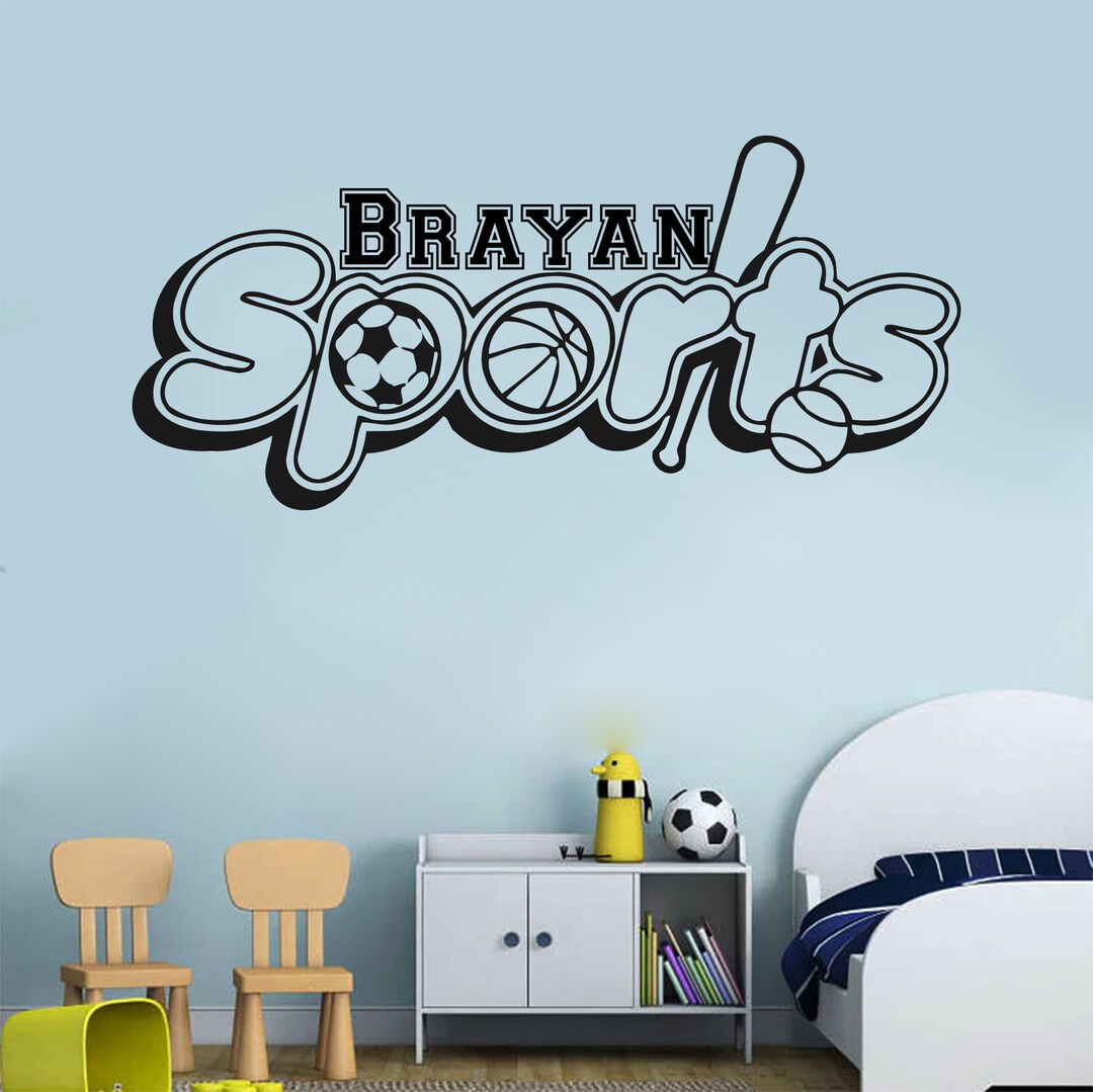 Basketball Custom Decal Wall Decal Sport Vinyl Boy Basket Wall Etsy