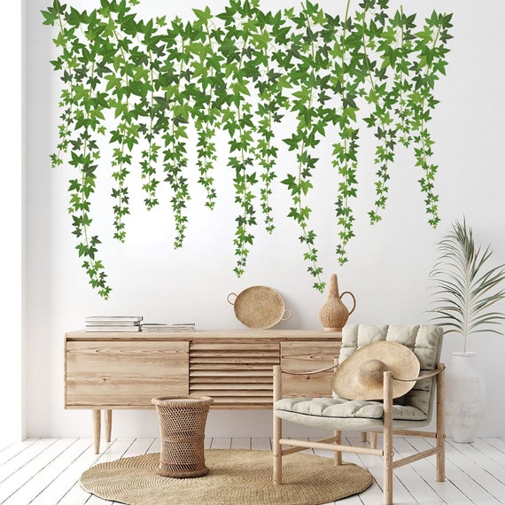 Wall Decals Vines Painterly Ivy VINES Peel & Stick WALL DECALS Kitchen