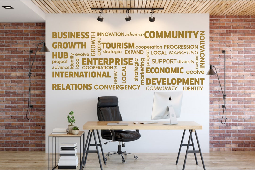 Business Growth Wall Decor Office Wall Decal Idea Teamwork Business