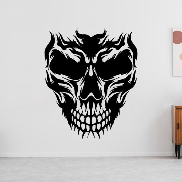 Skull Wall Decal Etsy