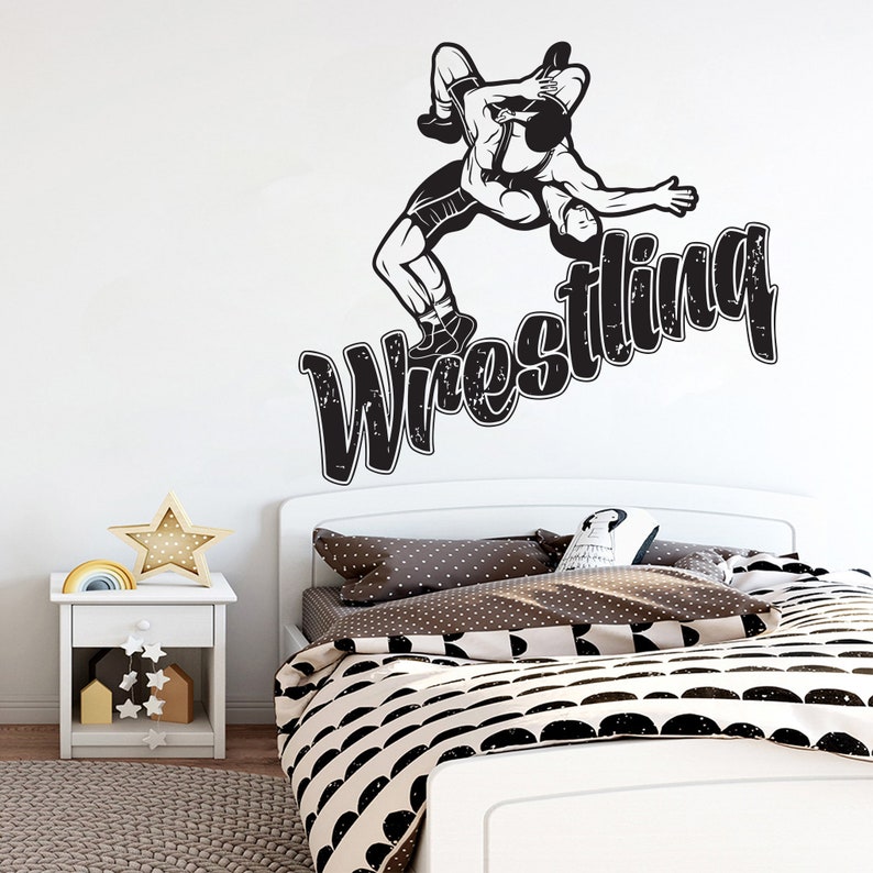 Wrestling Decor Custom Wrestling Wall Art Wrestler Gifts Men Etsy