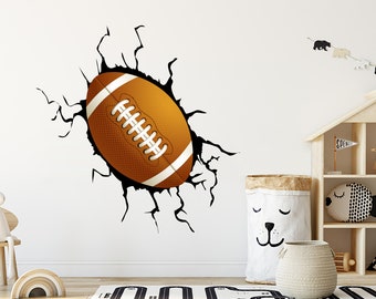 Football américain Wall Decals Cadeaux Autocollants muraux Custom Rugby Decal Sport Vinyl Boy Wall Art Jersey Wall Stickers Kids Room Decor 3361ER