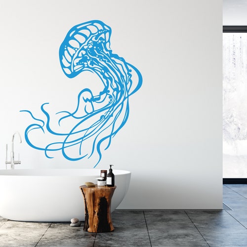 Jellyfish Wall Decal Jellyfish Wall Art Modern Wall Stickers Etsy