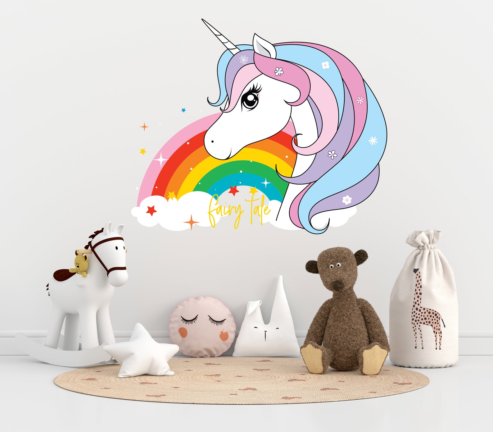 Unicorns Wall Decor Unicorns Wall Decals Unicorns Sticker Etsy