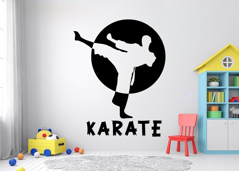 Karate Wall Decal Karate Art Wall Decal Sports Vinyl Karate Etsy