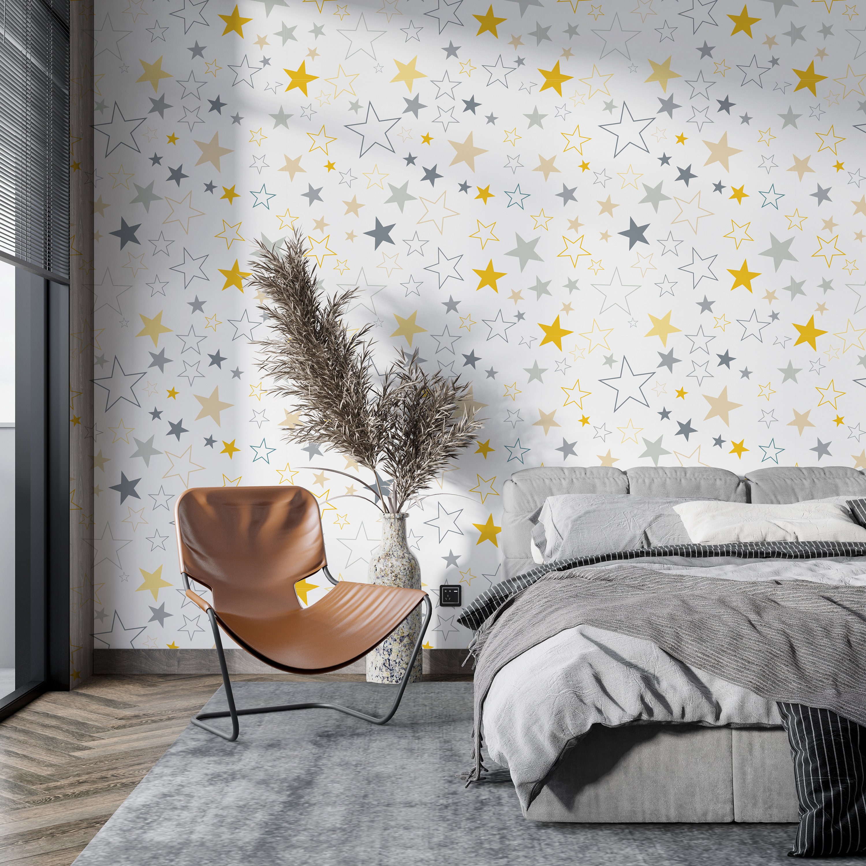 Colorful Stars Wallpaper Stars Peel and Stick Stars Fabric - Etsy