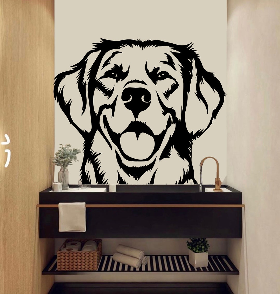 Golden Retriever Dog Wall Decal Dog Decor Dog Kids Dog Wall Art Decal