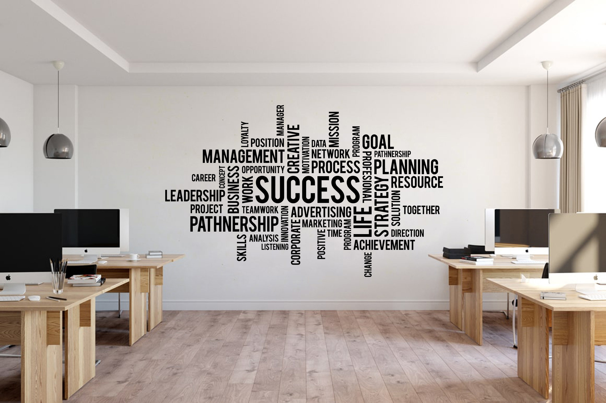Success Decor Office Wall Decal Idea Teamwork Business Worker ...