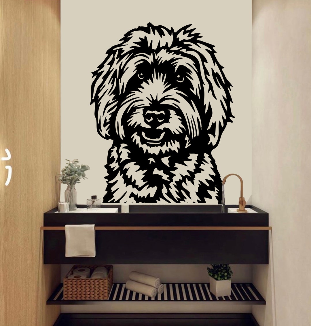 Goldendoodle Wall Decal Dog Decor Dog Kids Dog Wall Art Decal Dog Lover