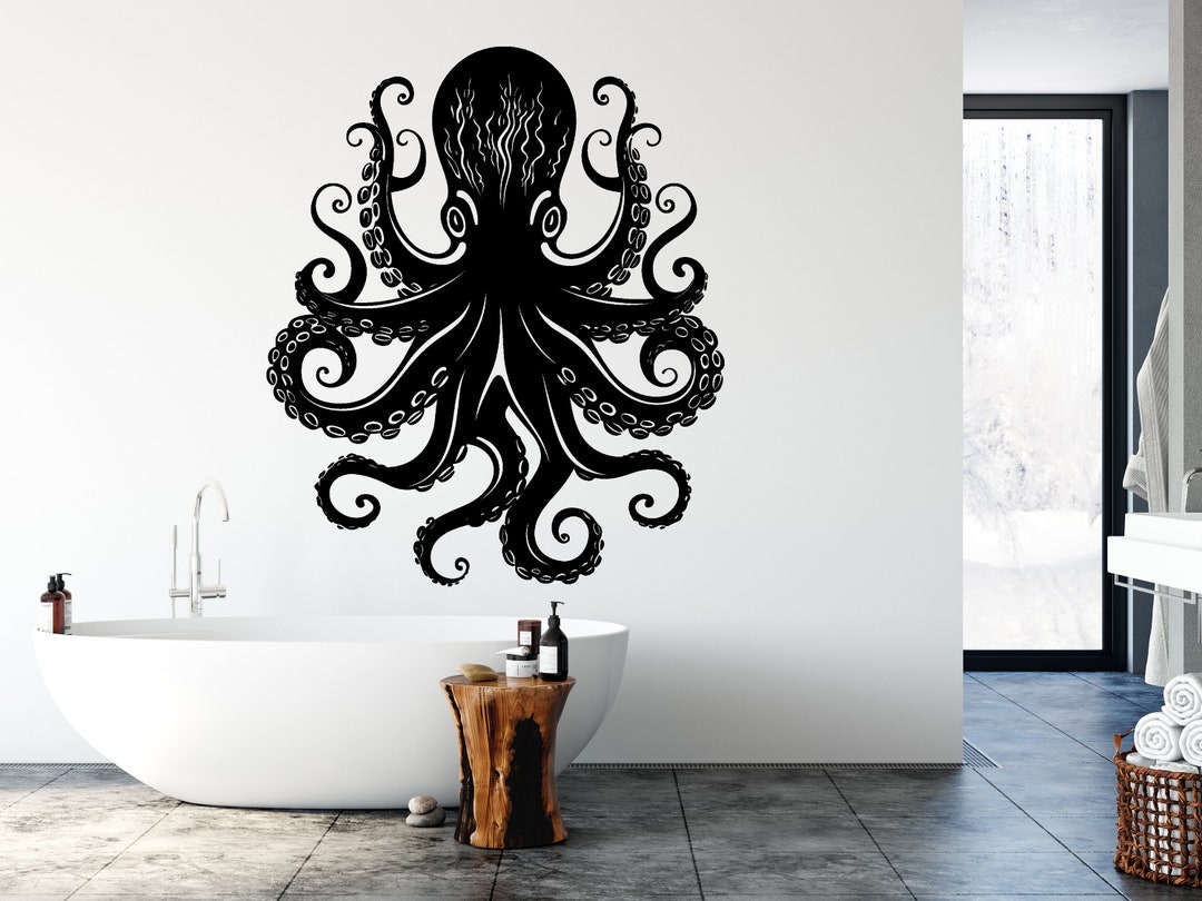 Octopus Wall Decor Octopus Wall Decals Tentacles Wall Art Etsy