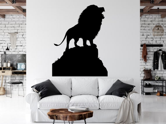 Roaring King Lion Wall Decal Safari Africa Animal wall decor | Etsy