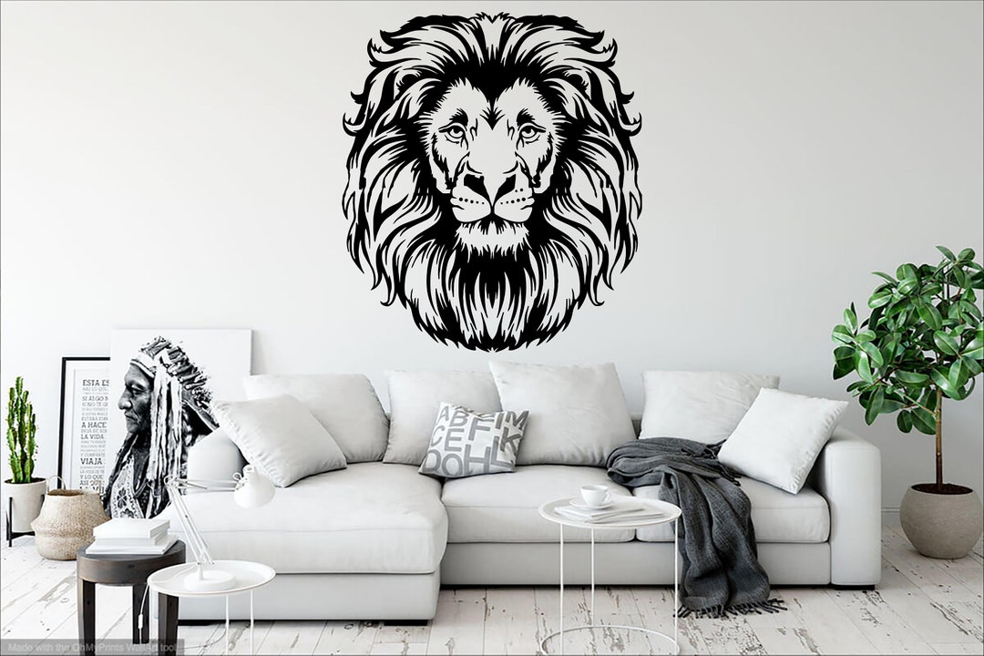Lion King Wall Decor Lion Wall Art Wild Safari Decals King Africa Wall ...