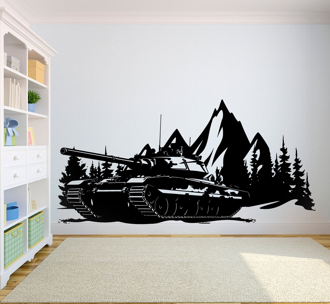 Tank Military Wall Decal Hero Soldier Army Helicopter Soldier Etsy