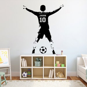 Soccer wall decor, Custom Wall Decal, Sport Vinyl, Football stickers, Boys Passion, Goal Wall Art, Wall Stickers, Kids Room, Decor, 3688ER