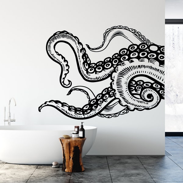 Octopus Wall Decal Etsy