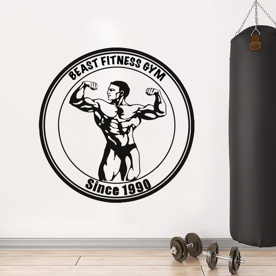 Retro Strong Fitness Beast Wallpaper Print Art Painting Gym Decor