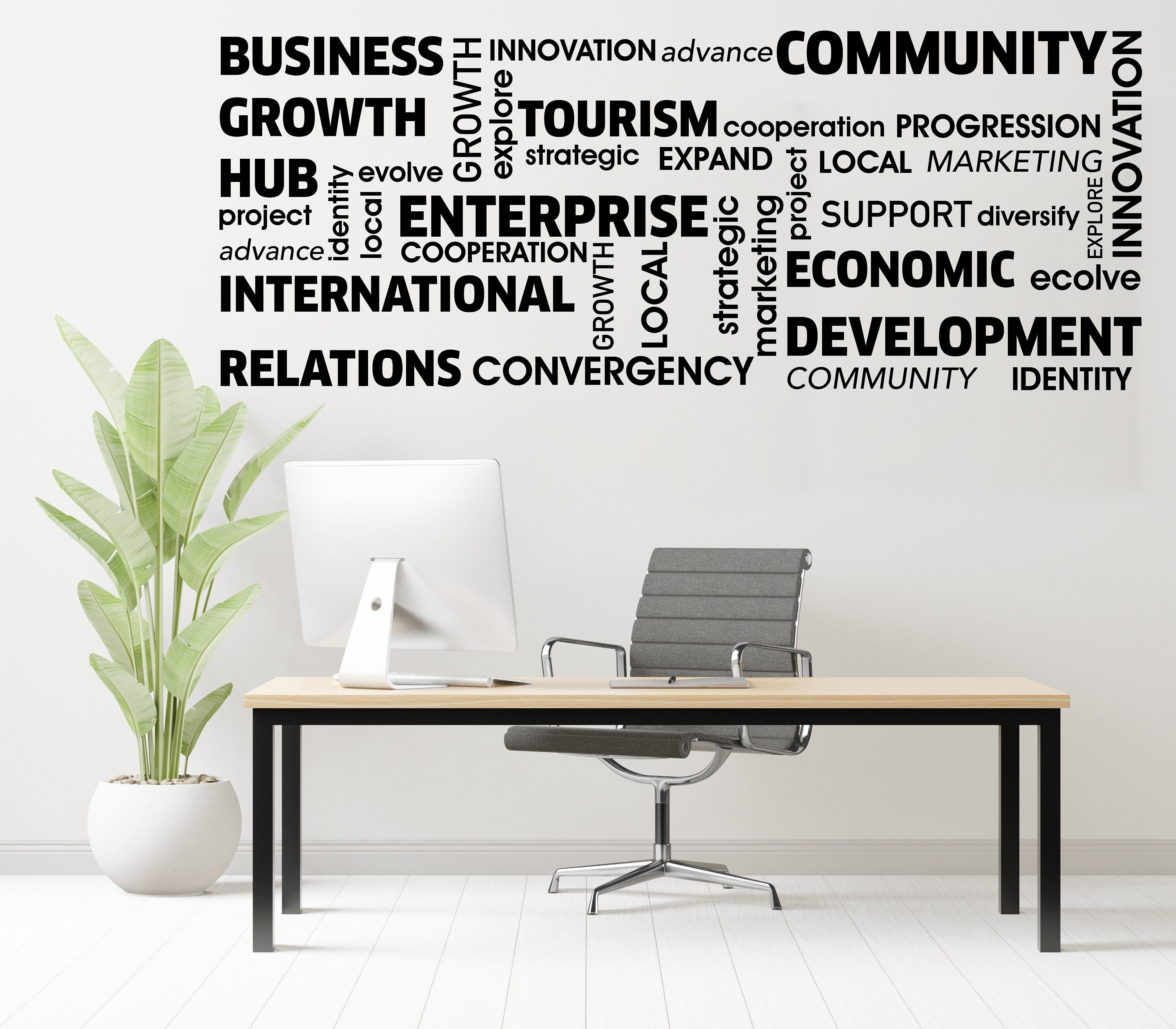 Business Growth Wall Decor Office Wall Decal Idea Teamwork - Etsy