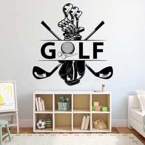 Golf wall Decor Custom Golf Art Balls Dad Gifts Men Women Beautiful Nursery Quotes Sport Golf Art Vinyl Decal Bedroom club Cart room 4209ER