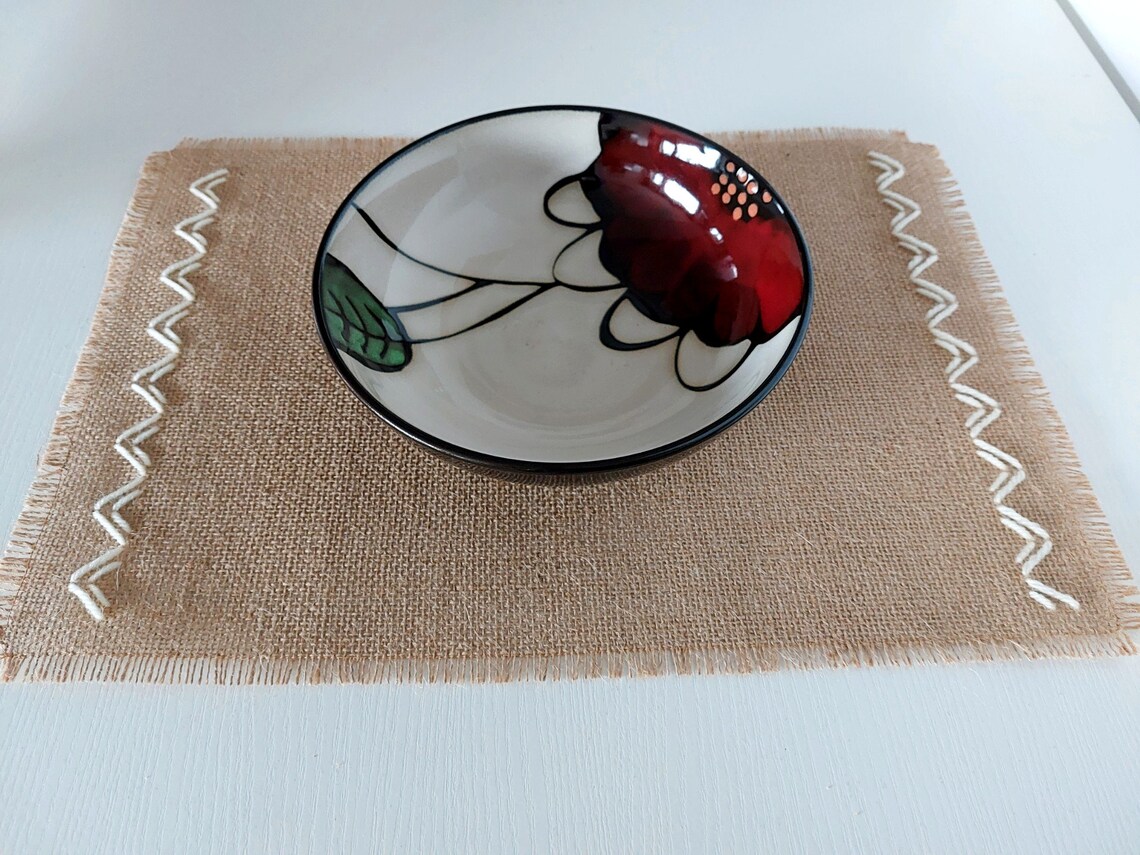 Burlap Placemats Set Rustic Placemats Party Decorations Christmas Table