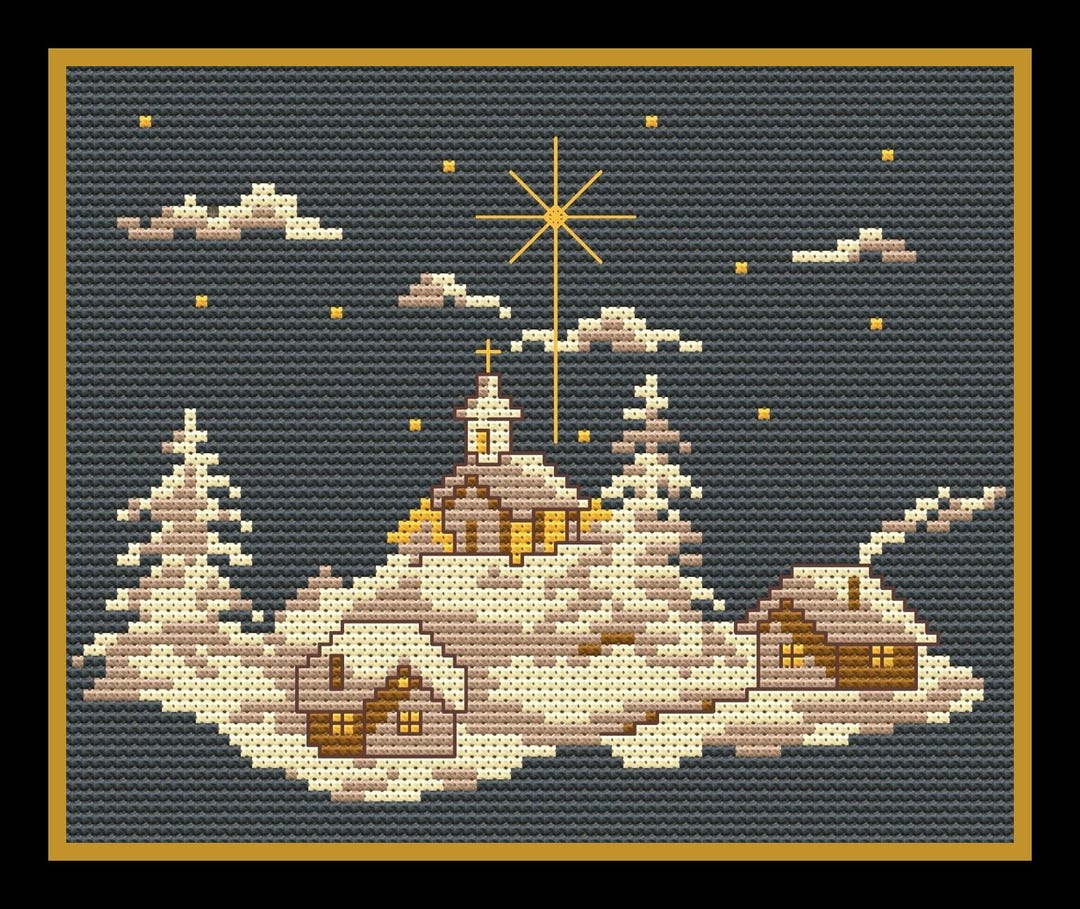 Winter Cross Stitch Pattern Set of 2 Small Design Cross Stitch Instant ...