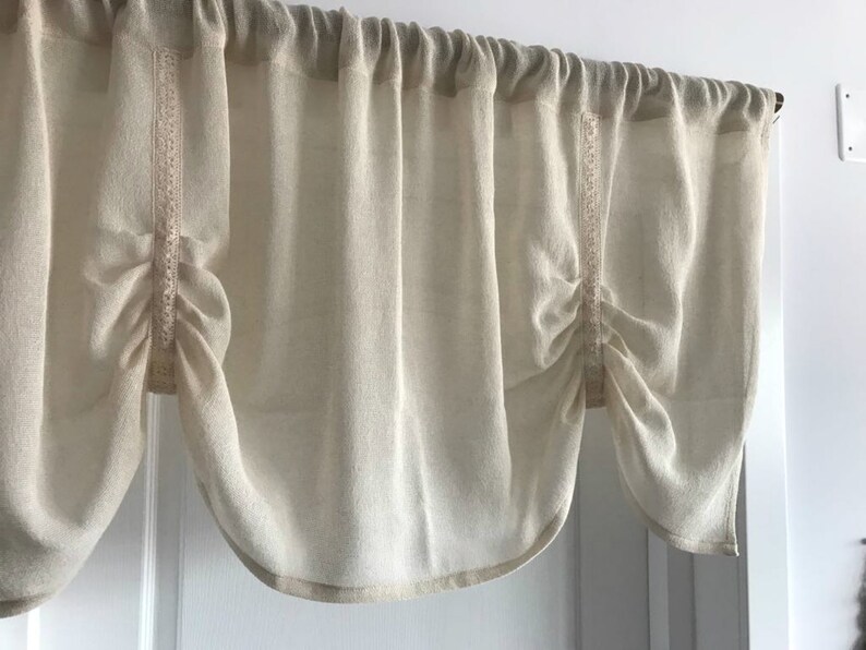 Chocolate Brown White Polka Dot retro fabric treatment covering topper curtain decor Valance