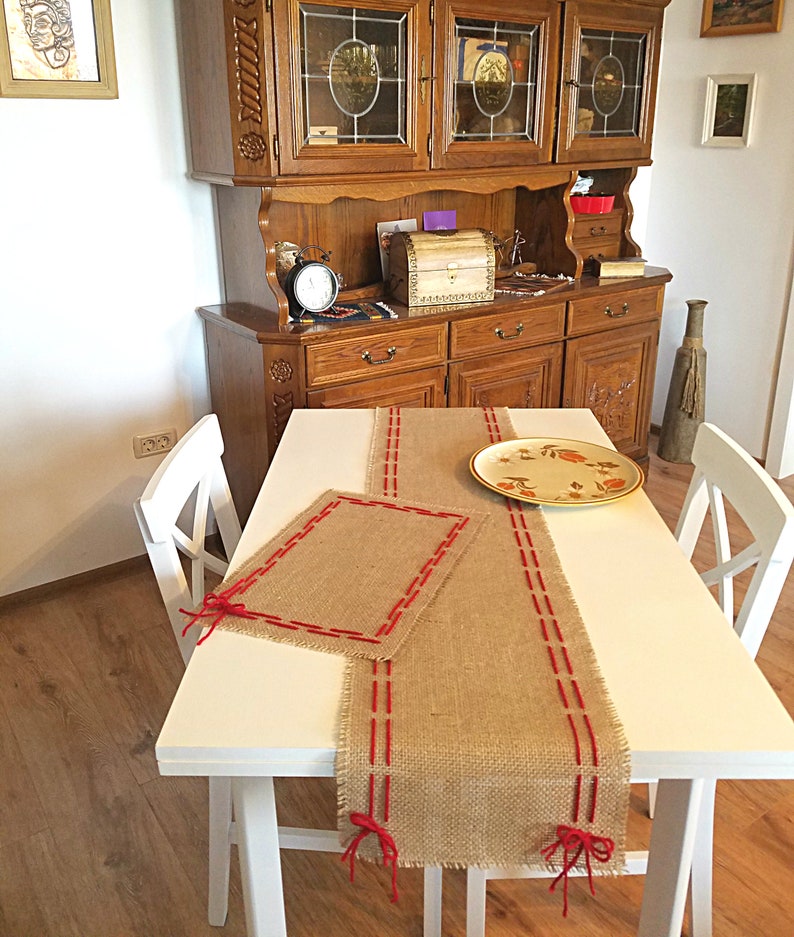 Burlap Placemats Set Christmas Placemats Rustic Placemats Christmas