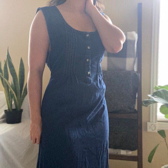 Vermont Country Size L Chambray Vintage Denim Dress Gem