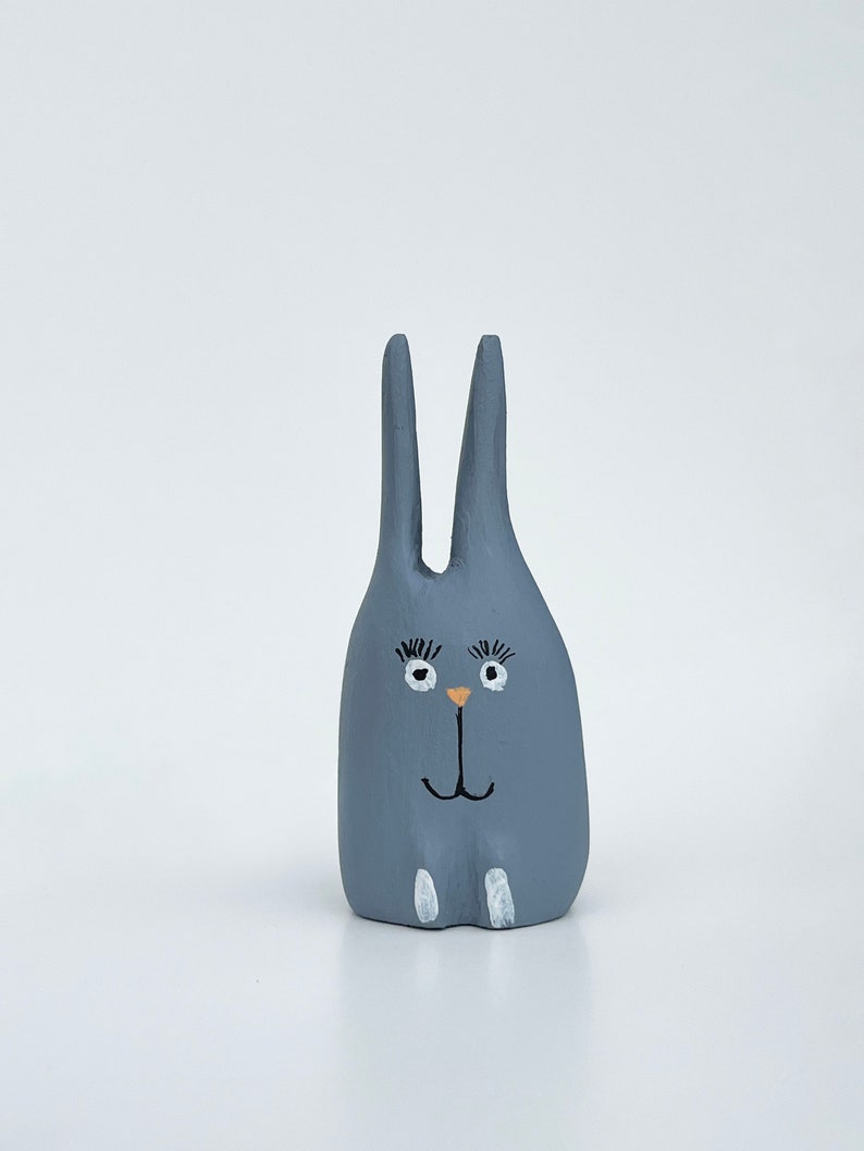 Waldorf-Inspired Wooden Rabbit Toy: Imaginative and Educational Play for Children, Unique gift for toodler image 3