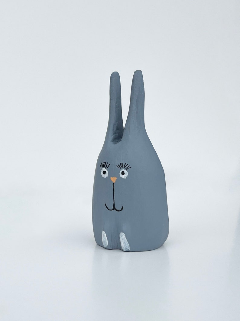 Waldorf-Inspired Wooden Rabbit Toy: Imaginative and Educational Play for Children, Unique gift for toodler image 4