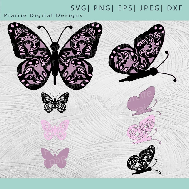 Download Clip Art Butterfly Svg 3d Butterfly Svg Layered Butterfly Svg Cut Files For Cricut Silhouette Commercial Use Butterflies Svg Dxf Butterfly Clipart Art Collectibles
