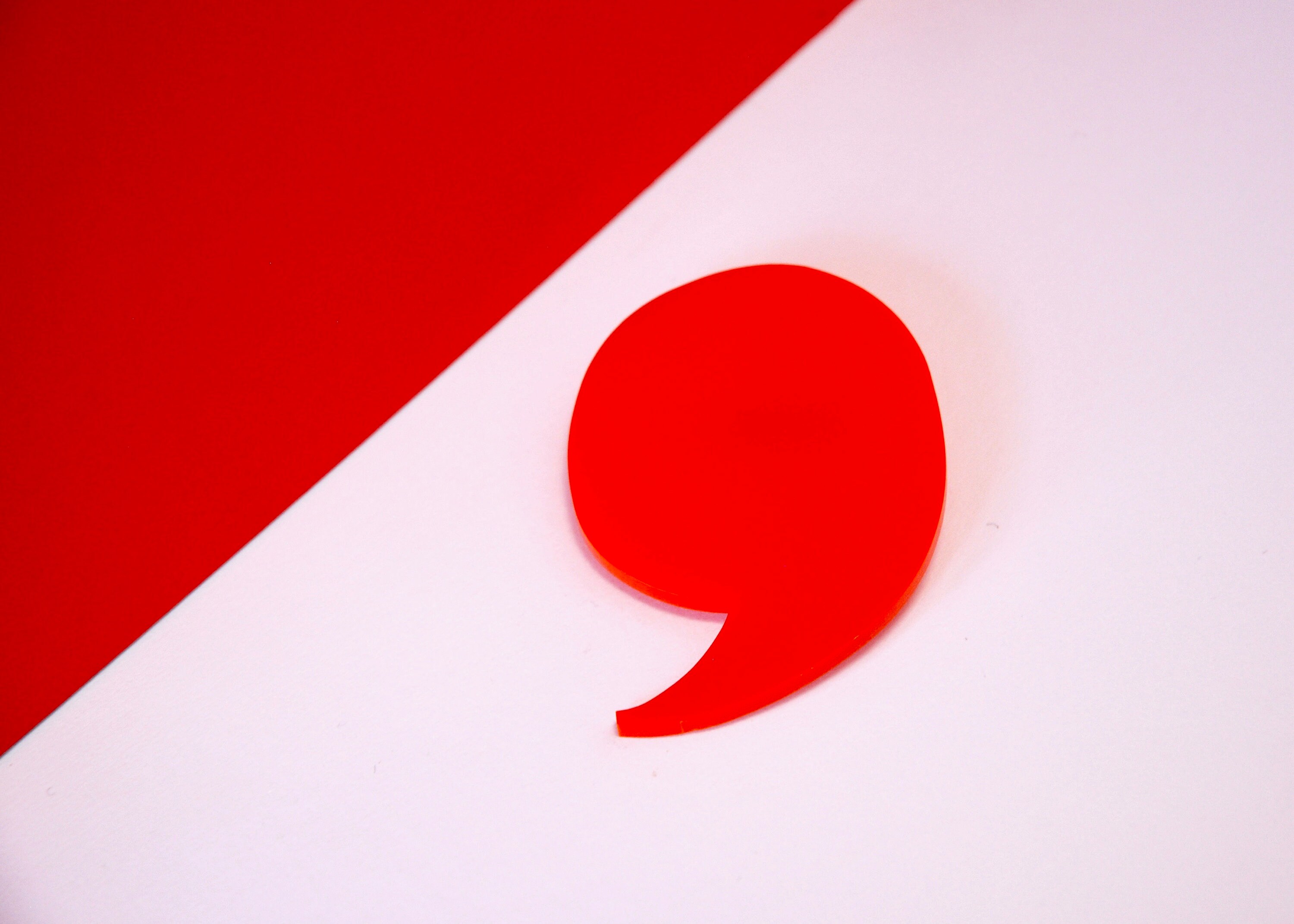 Large COMMA Acrylic Laser Cut Punctuation Brooch - Etsy