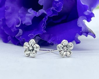 Silver Forget Me Not Stud Earrings, Handmade Earrings, Best Friend Gifts, Teacher Thank You Gifts