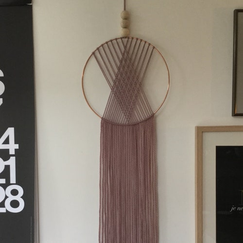 Blush Scandi Boho Macrame Wall Hanging L Etsy