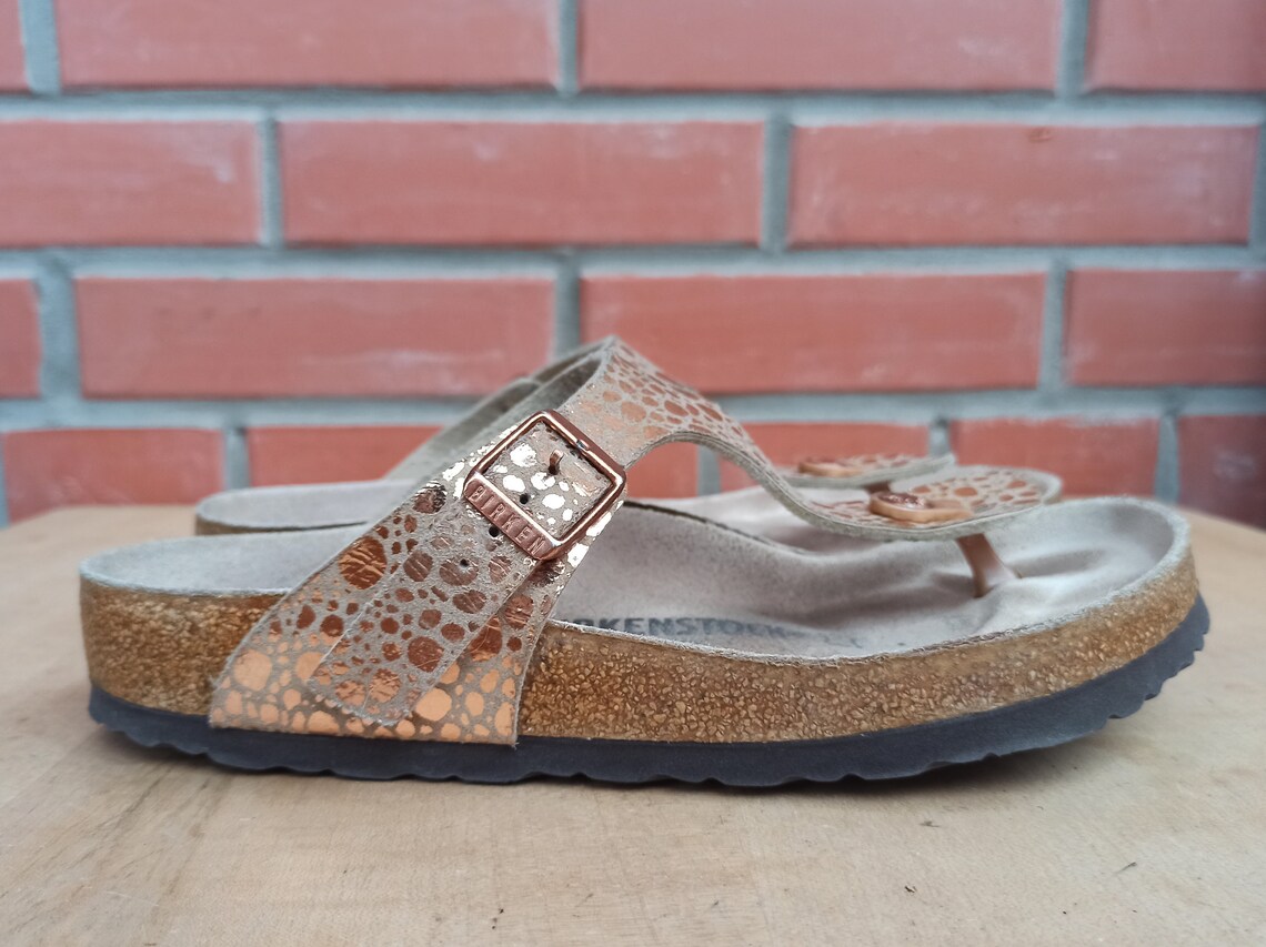 birkenstock metallic bronze
