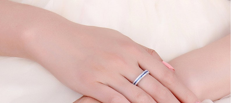 Gemstone Ring,Trendy Ring Sapphire Ring Luxury RingBand Oval Cut