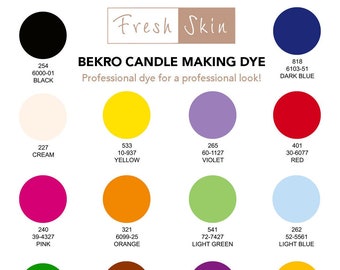 Bekro Candle Making Dye - Pure Wax Chips/Flakes Dyes - Great Colours For Candles