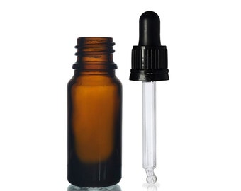 Amber Glass Pipette Dropper Bottle 10ml | Eye Ear Drops, Oils, Serum