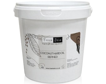 1KG Coconut Hard (Solid) Oil - Refined, 100% Pure, Natural, Cruelty Free, Vegan (1000g)
