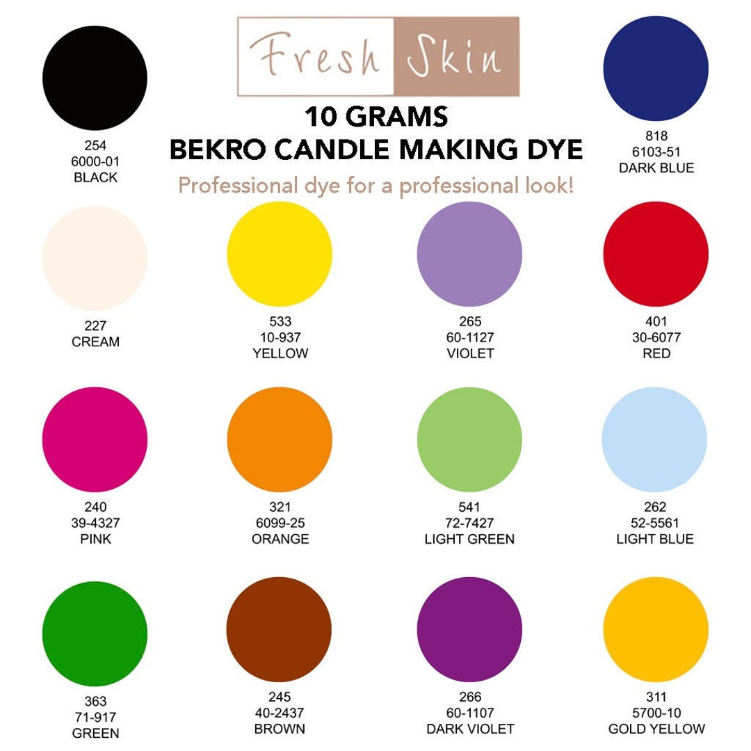 Candle Dye - 14 Colors Highly Concentrate Oil-Based Liquid Candle