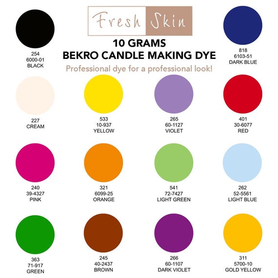 10g Bekro Candle Making Dye Pure Wax Chips/flakes Dyes Great