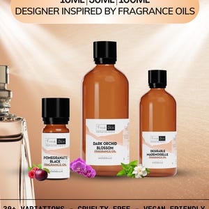Designer Scented Fragrance Oils - 10ml | 50ml | 100ml - Various Scents - Vegan Friendly for Candles, Bath Bombs, Soaps, Reed Diffusers