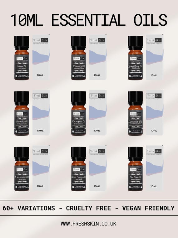 10ml Essential Oil - 100% pure with over 60 different essential oils to choose from!