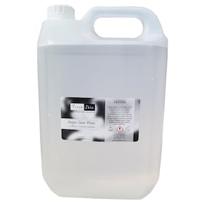 May include: A clear plastic jug with a white cap and a handle. The jug contains a clear liquid. The label on the jug reads "Fresh Skin" and "Augeo Clean Multi 2.2-bromo 1.3-dioxan 4-pentanol". The label also includes a caution statement.